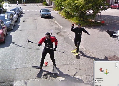 Неожиданные фотографии сервиса Google Street View (19 шт)
