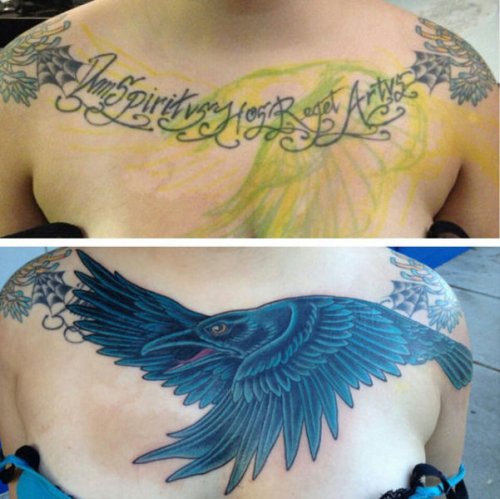 Cover-up татуировки, или перекрытие тату (32 фото)